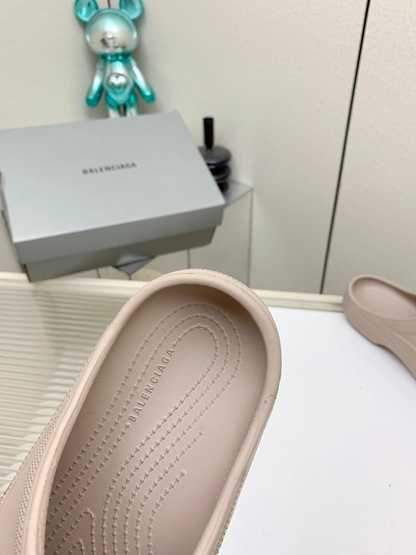 Balanciaga POOL CROCS IN HILLARY BROWN RUBBER
