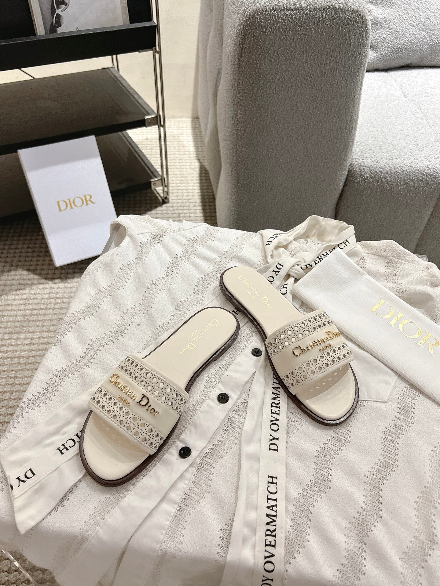DIOR 25 D-Lane Slide Calfskin 241455