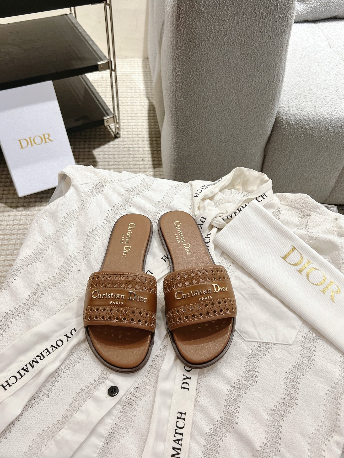 DIOR 25 D-Lane Slide Calfskin 241455