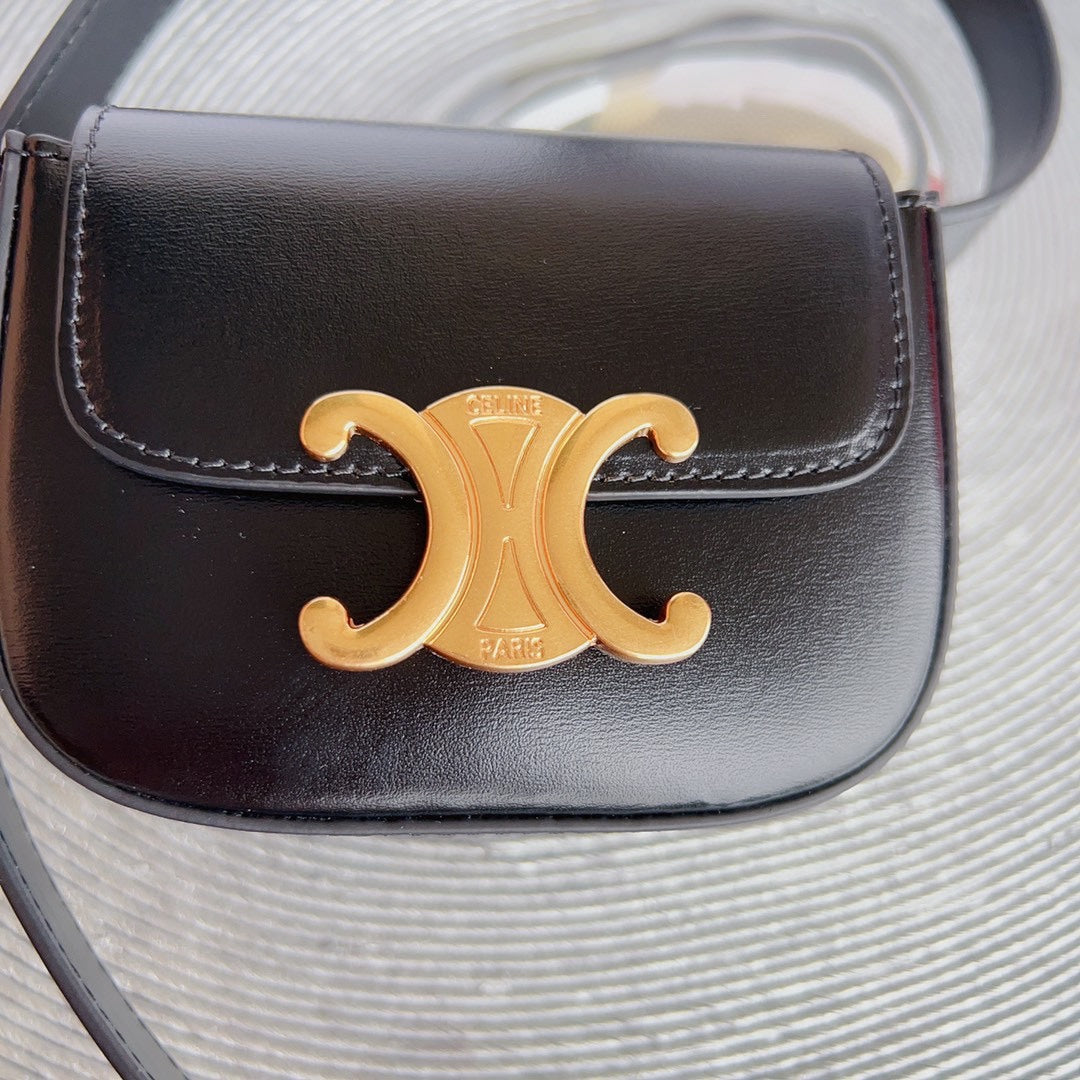 Celine celin black calfskin belt bag