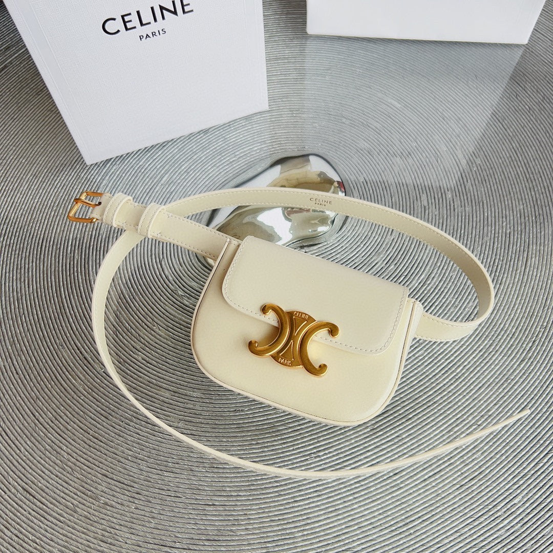 Celine celin cream calfskin belt bag