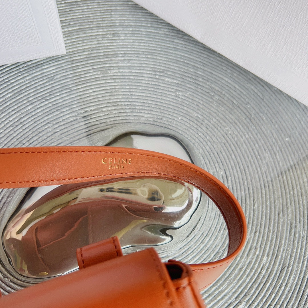 Celine tan calfskin belt bag