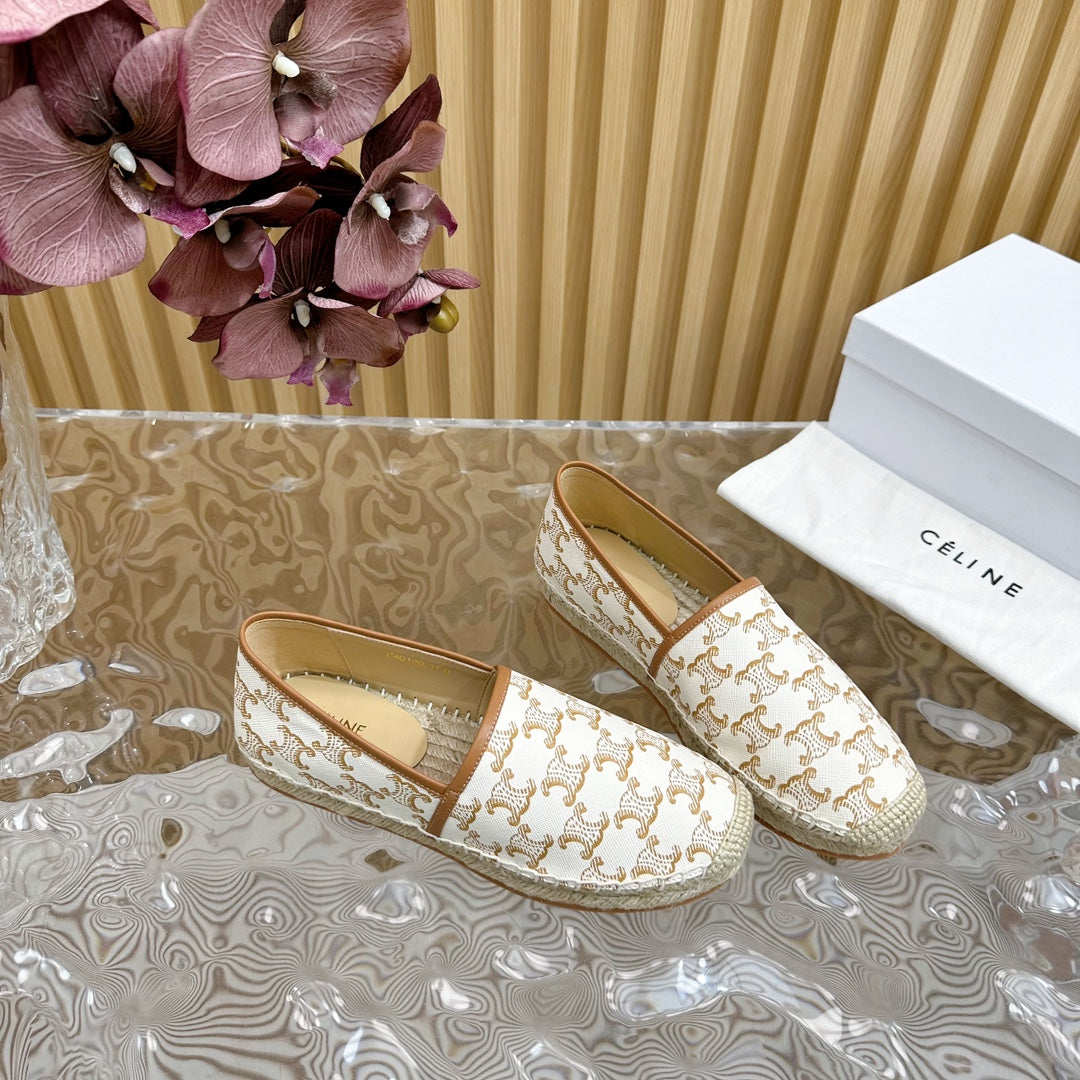 Celine HIGHEST VERSION FISHERMAN SHOES WHITE CREAM