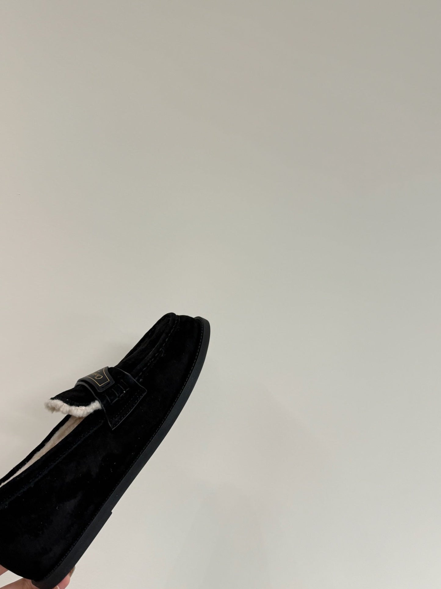 DIOR Loafers In Black Suede And Fleece Lining 109293