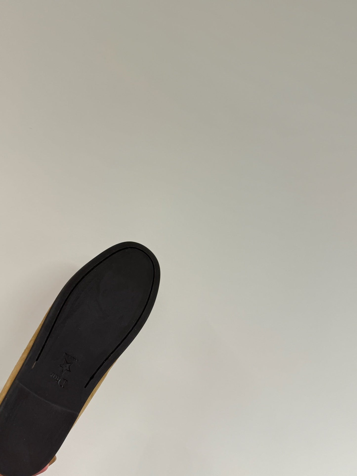 DIOR Loafers In Beige Brown Suede And Fleece Lining 109295