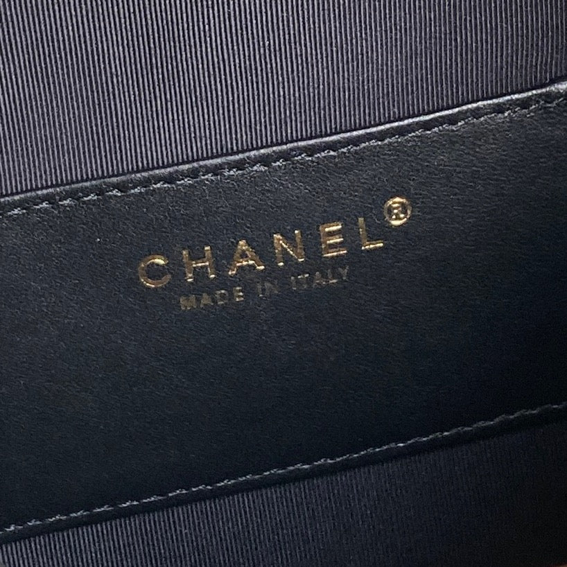 CHANEL 25C Hobo Bag 40cm Black Suede