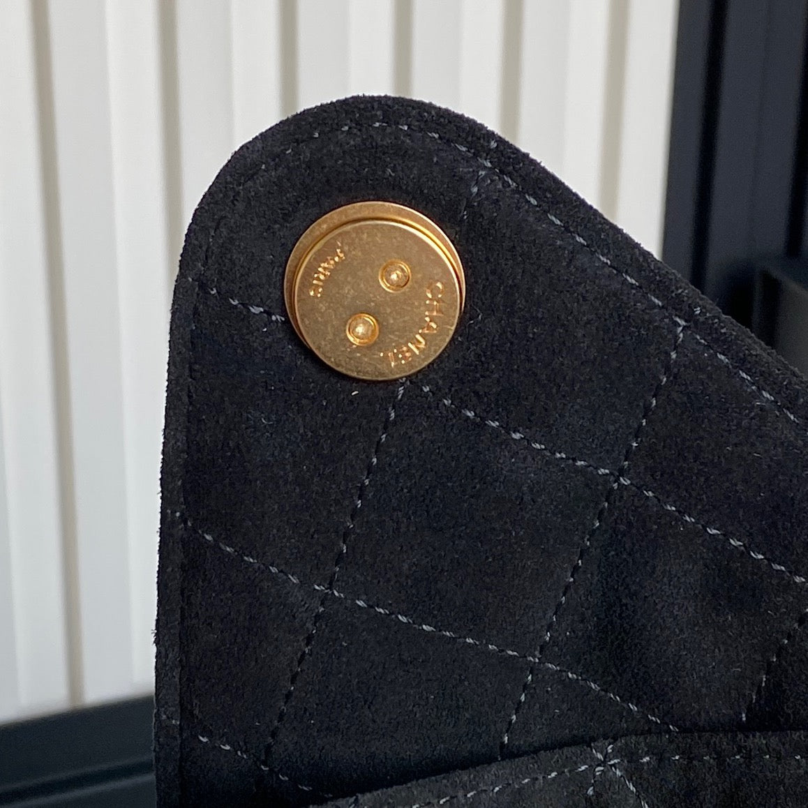 CHANEL 25C Hobo Bag 40cm Black Suede