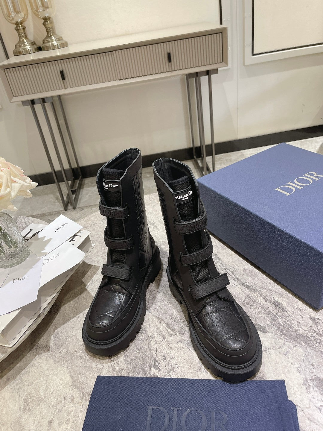 DIOR DIORanger Ankle Boot 45mm Black Calfskin