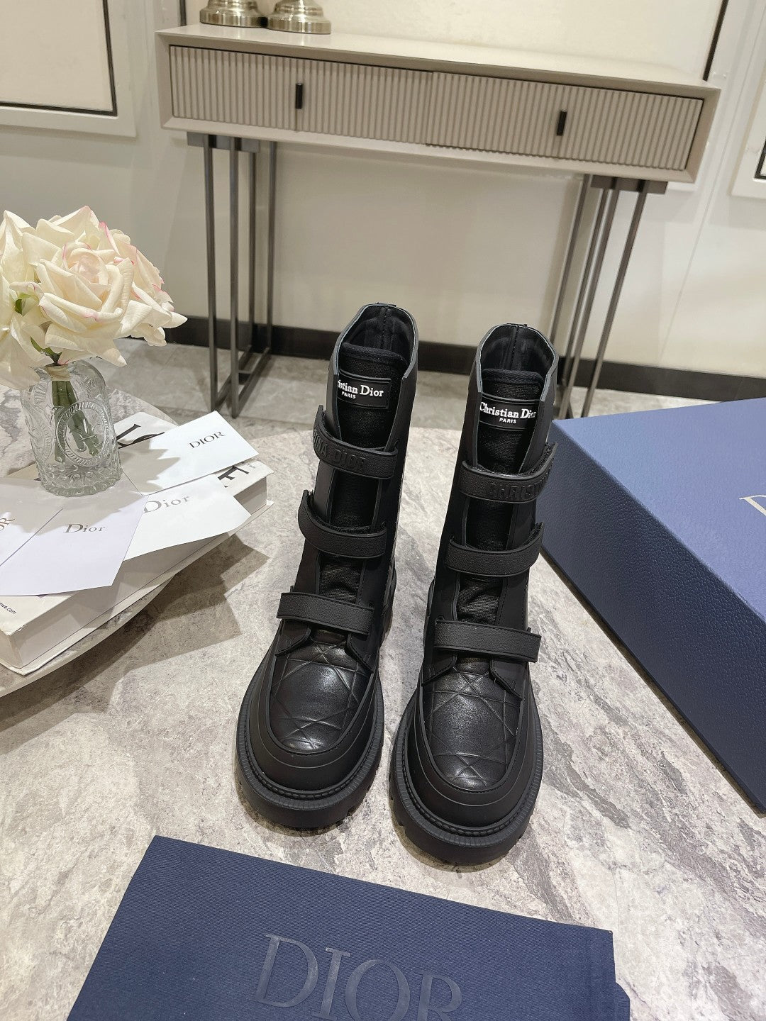 DIOR DIORanger Ankle Boot 45mm Black Calfskin