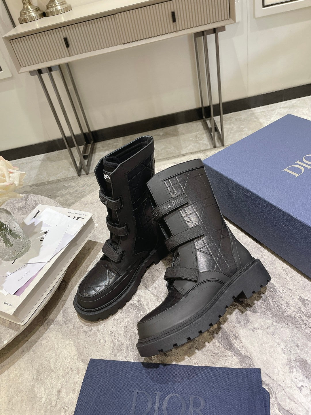 DIOR DIORanger Ankle Boot 45mm Black Calfskin