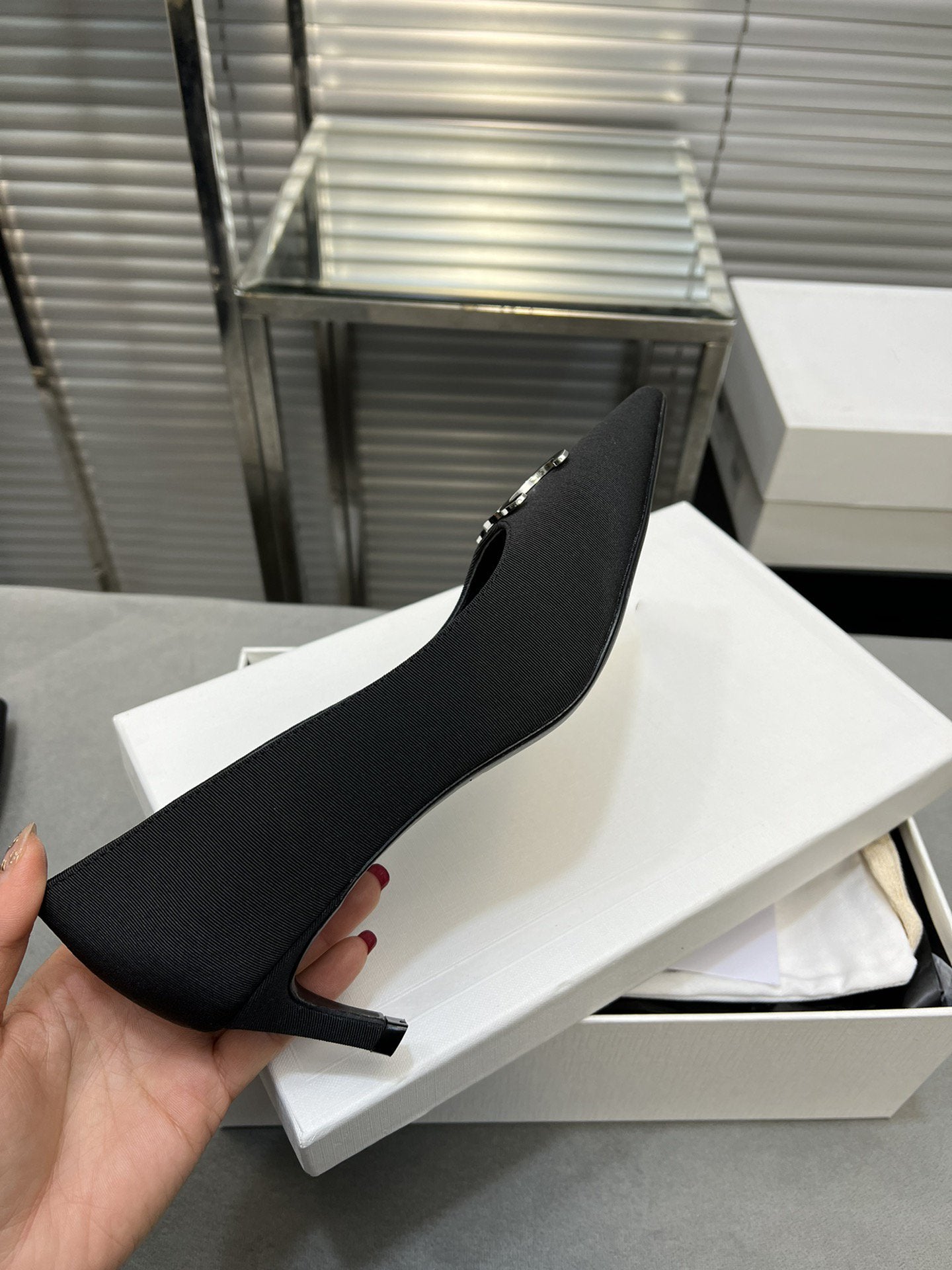 Celine cl pumps 50 black grosgrain