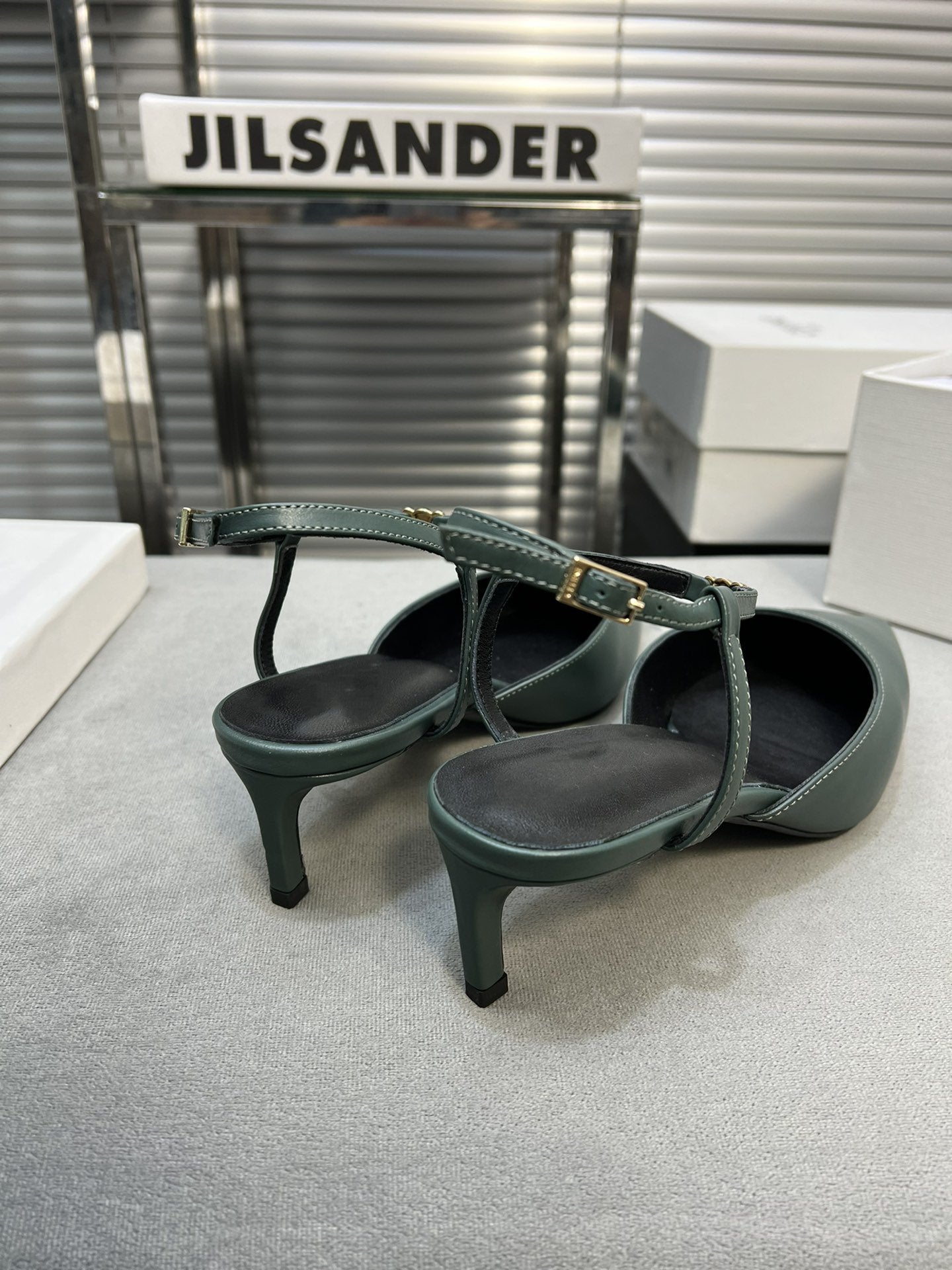 Celine cl kitten 50 blue green calfskin