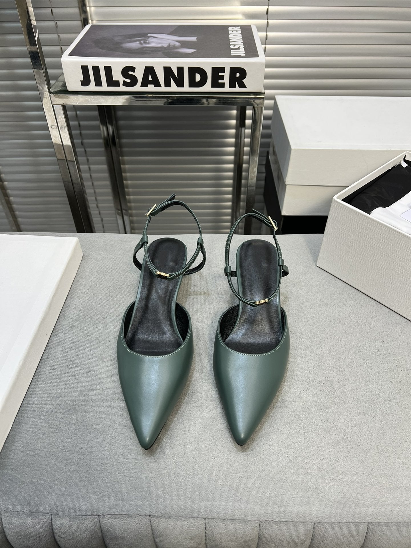 Celine cl kitten 50 blue green calfskin
