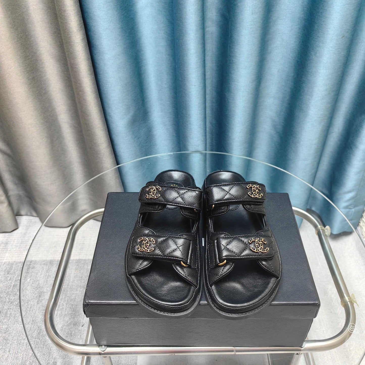 CHANEL 25C Dad Mule Black Grained Calfskin