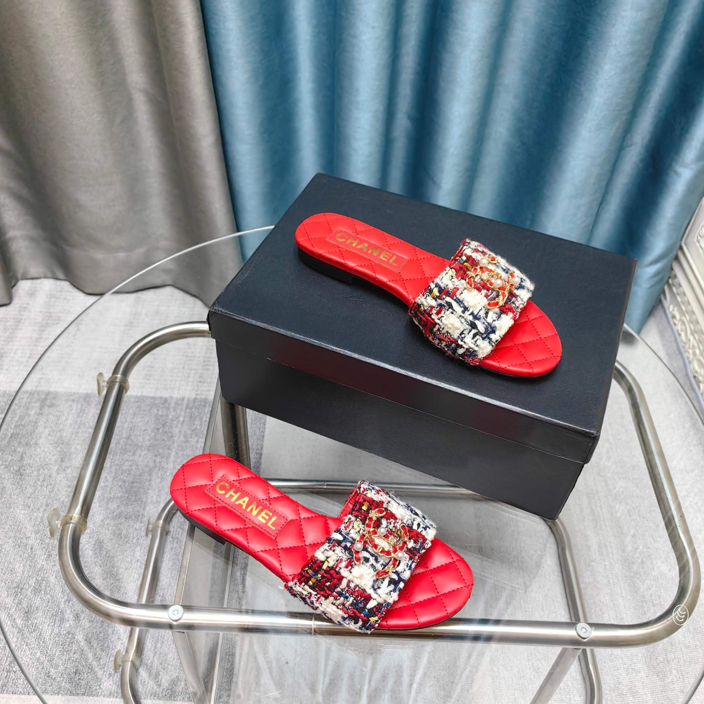 CHANEL 25 Mule Tweed Mop