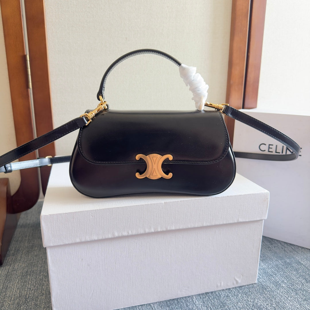Celine Celin Teen Lola 20 Black Calfskin
