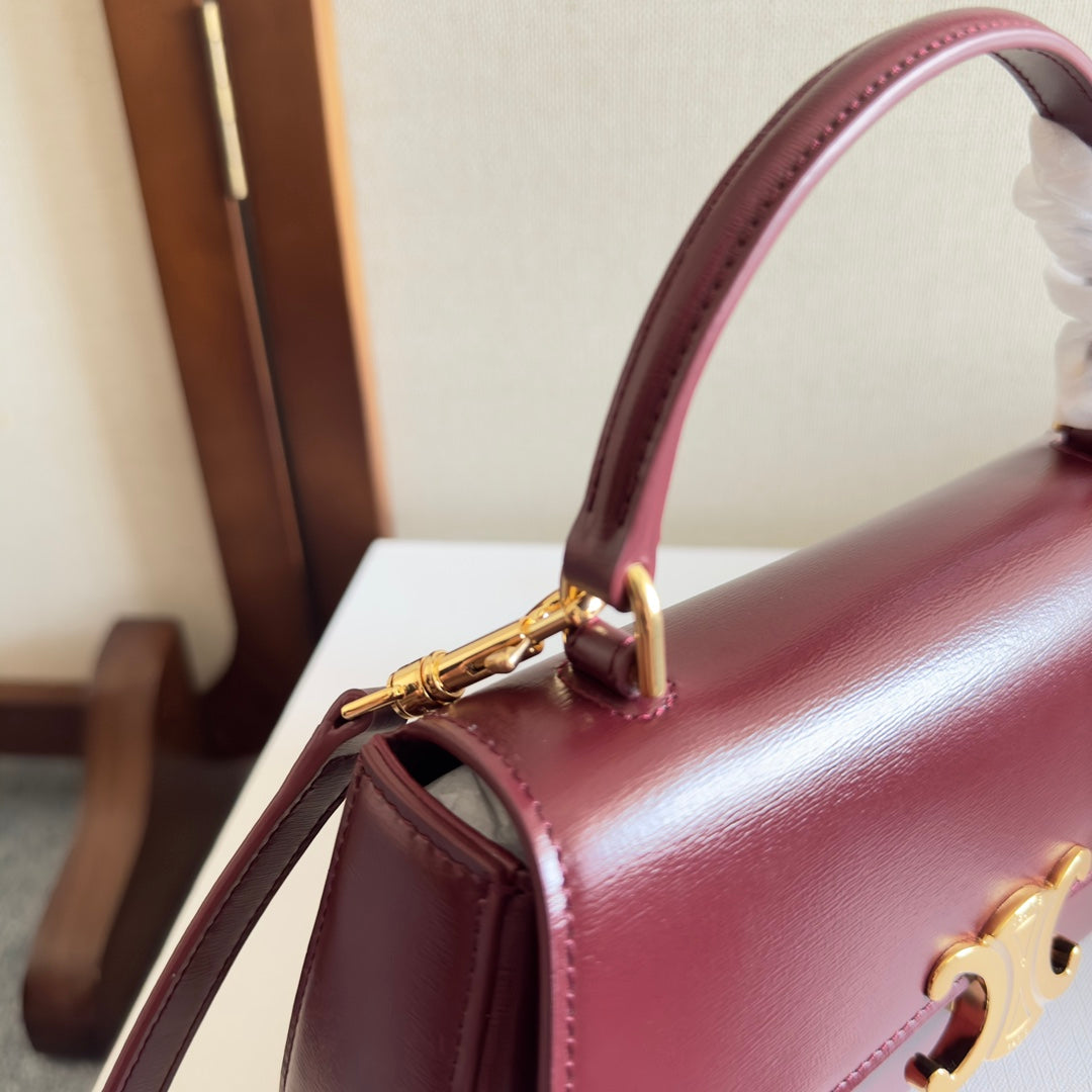 Celine Celin Teen Lola 20 Dark Red Calfskin