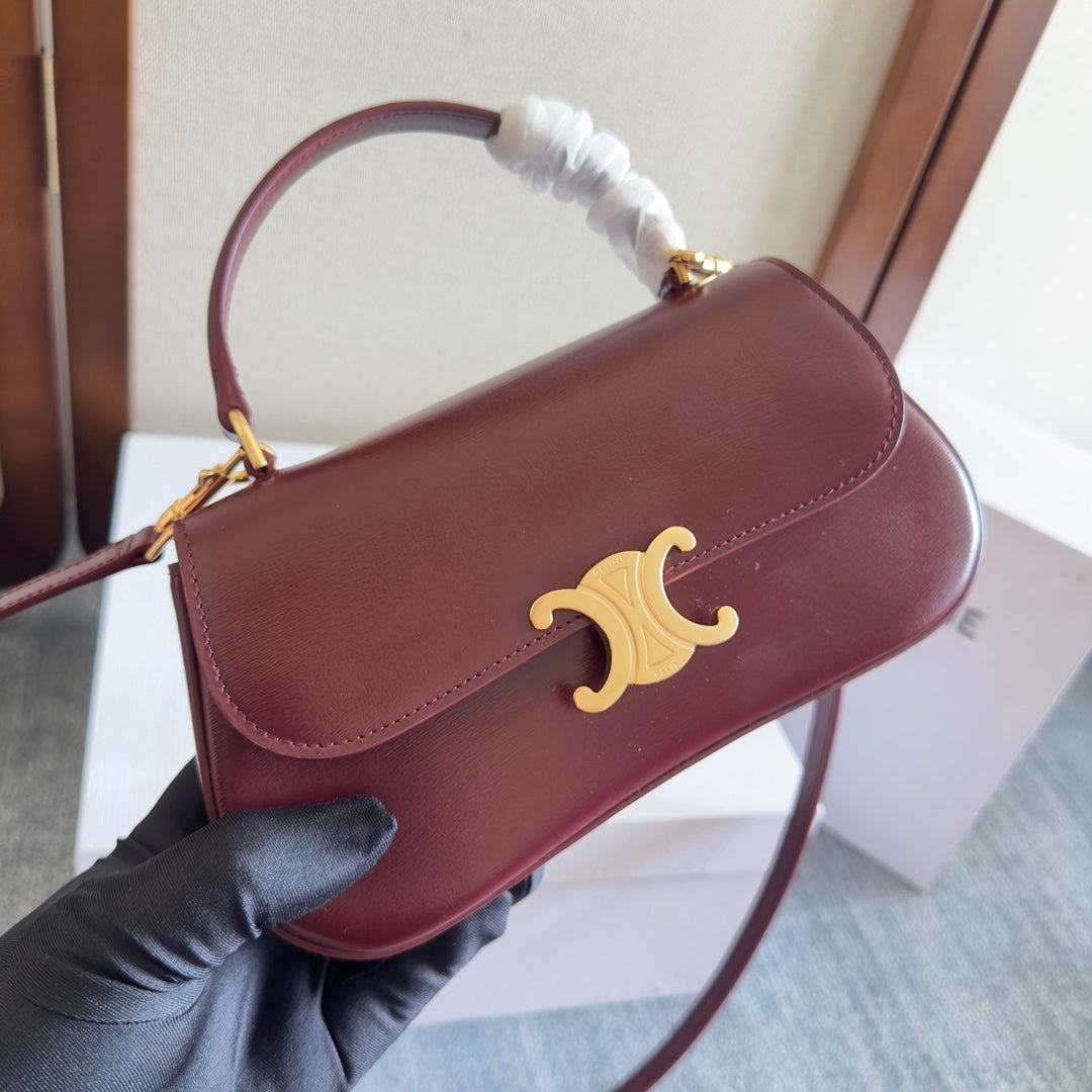 Celine Celin Teen Lola 20 Dark Red Calfskin