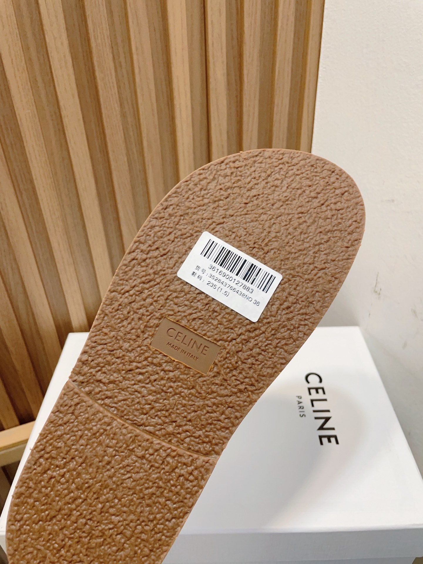 Celine tippi slide sandal gold metalic calfskin