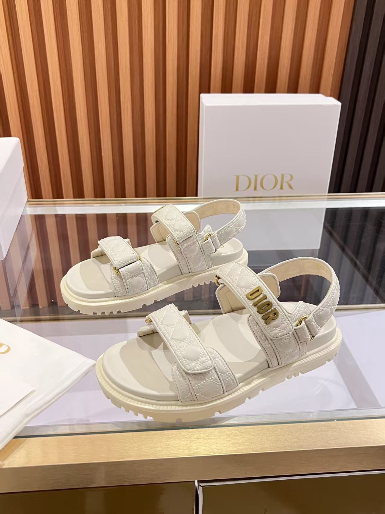 DIOR DIORact Sandal Quilted Cannage Calfskin and Lambskin 242446