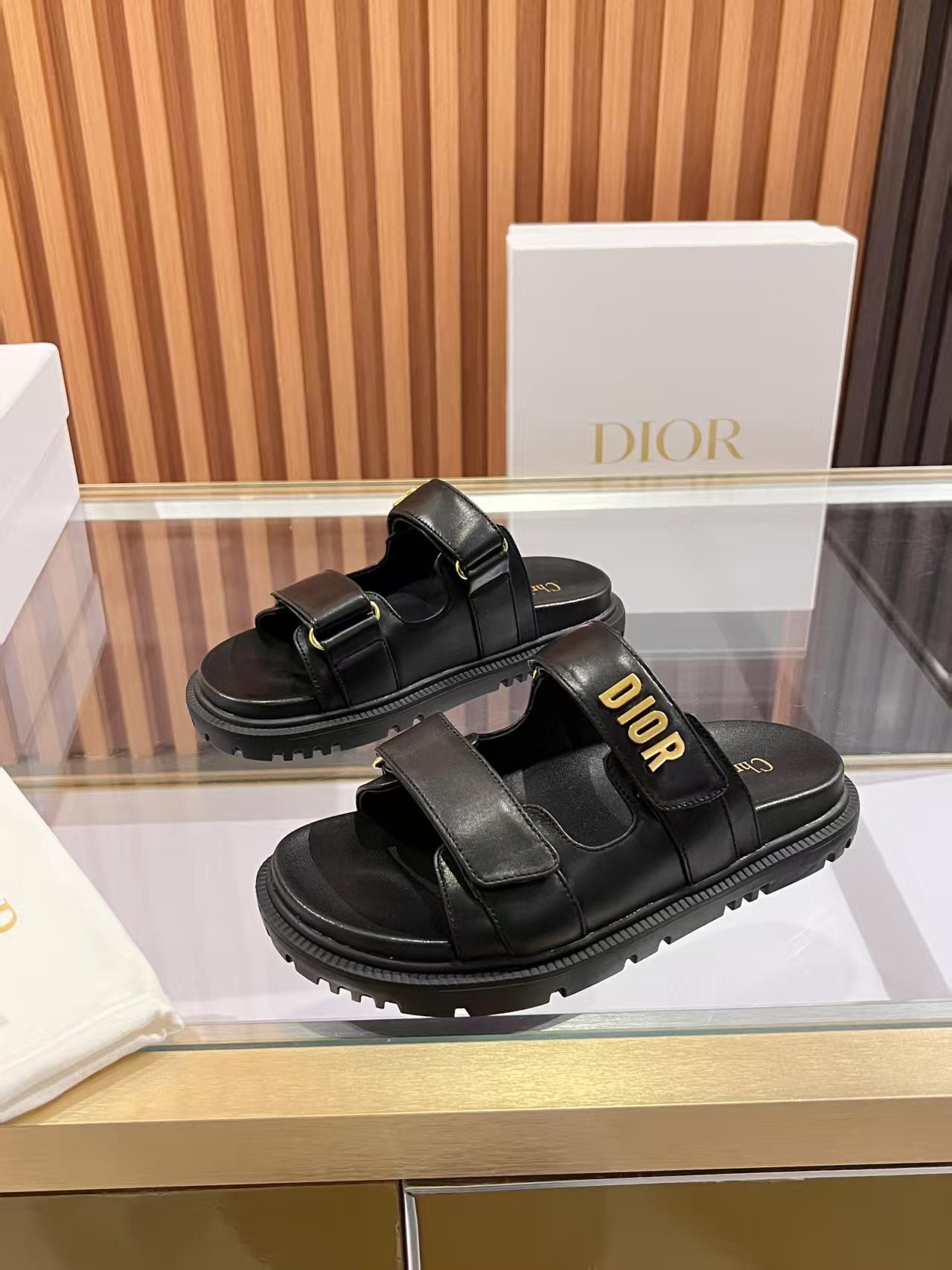 DIOR DIORact Slide Lambskin and Canvas 242450