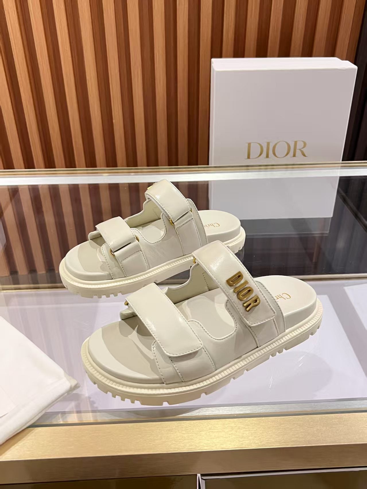 DIOR DIORact Slide Lambskin and Canvas 242450