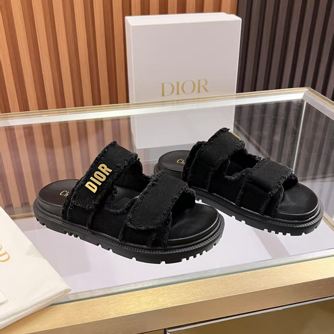 DIOR DIORact Slide Lambskin and Canvas 242450