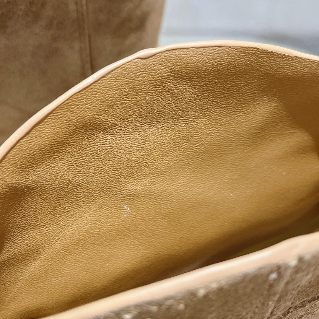 CHANEL Ankle Boots 40mm Light Brown Suede
