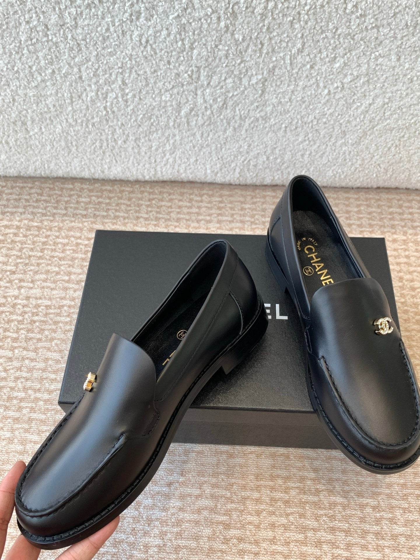 CHANEL 25S Loafer Black Calfskin