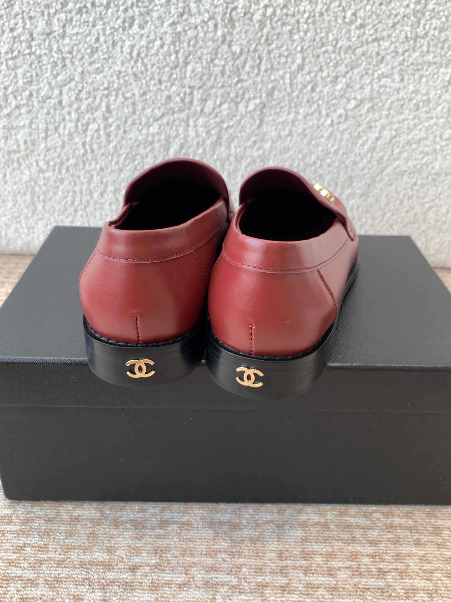 CHANEL 25S Loafer Dark Red Calfskin