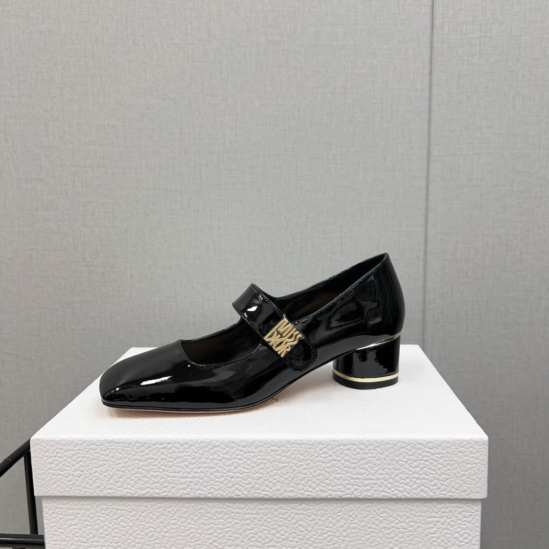 DIOR Miss DIOR Pump 45mm In Black Glossy Lambskin 995135