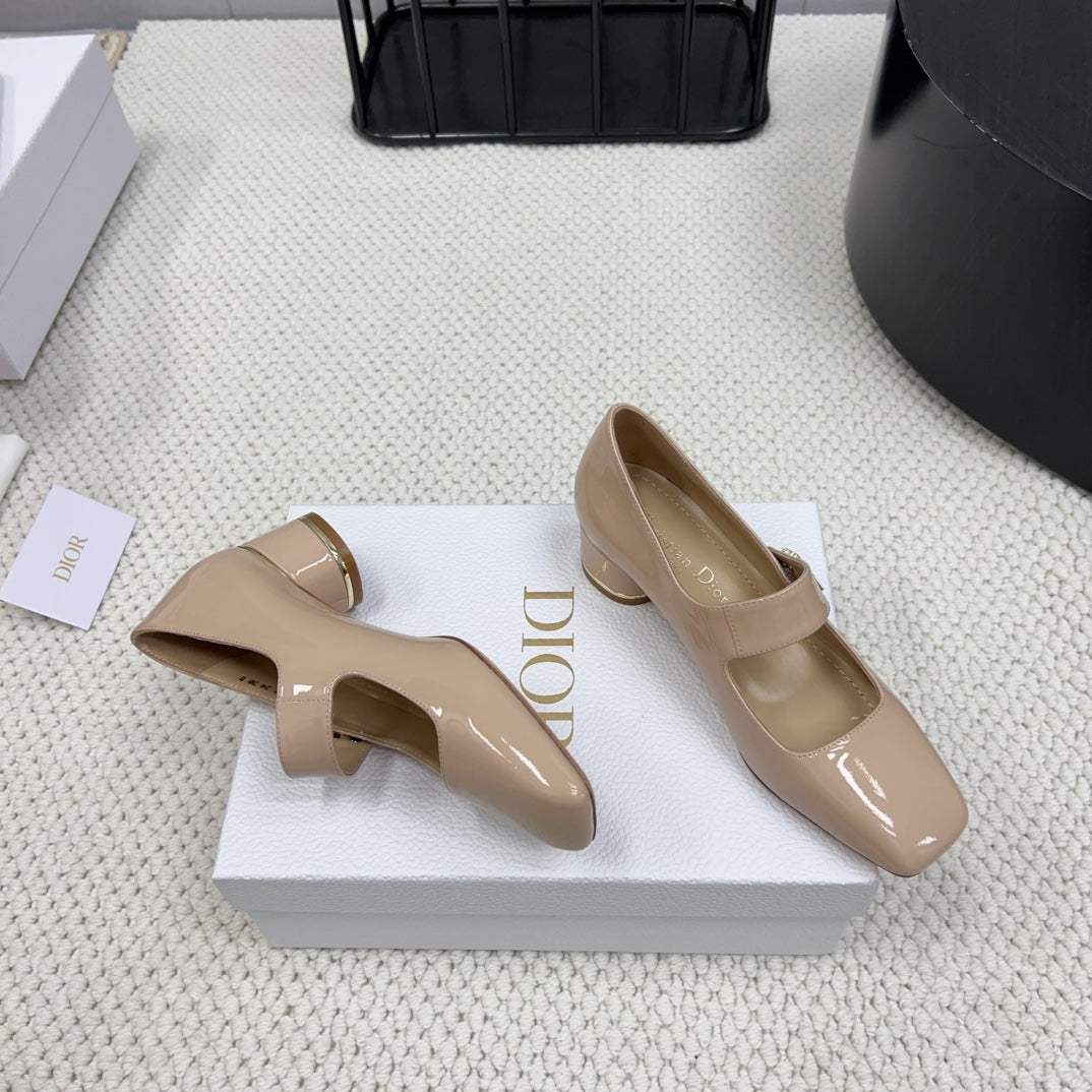 DIOR Miss DIOR Pump 45mm In Beige Pink Glossy Lambskin 995137