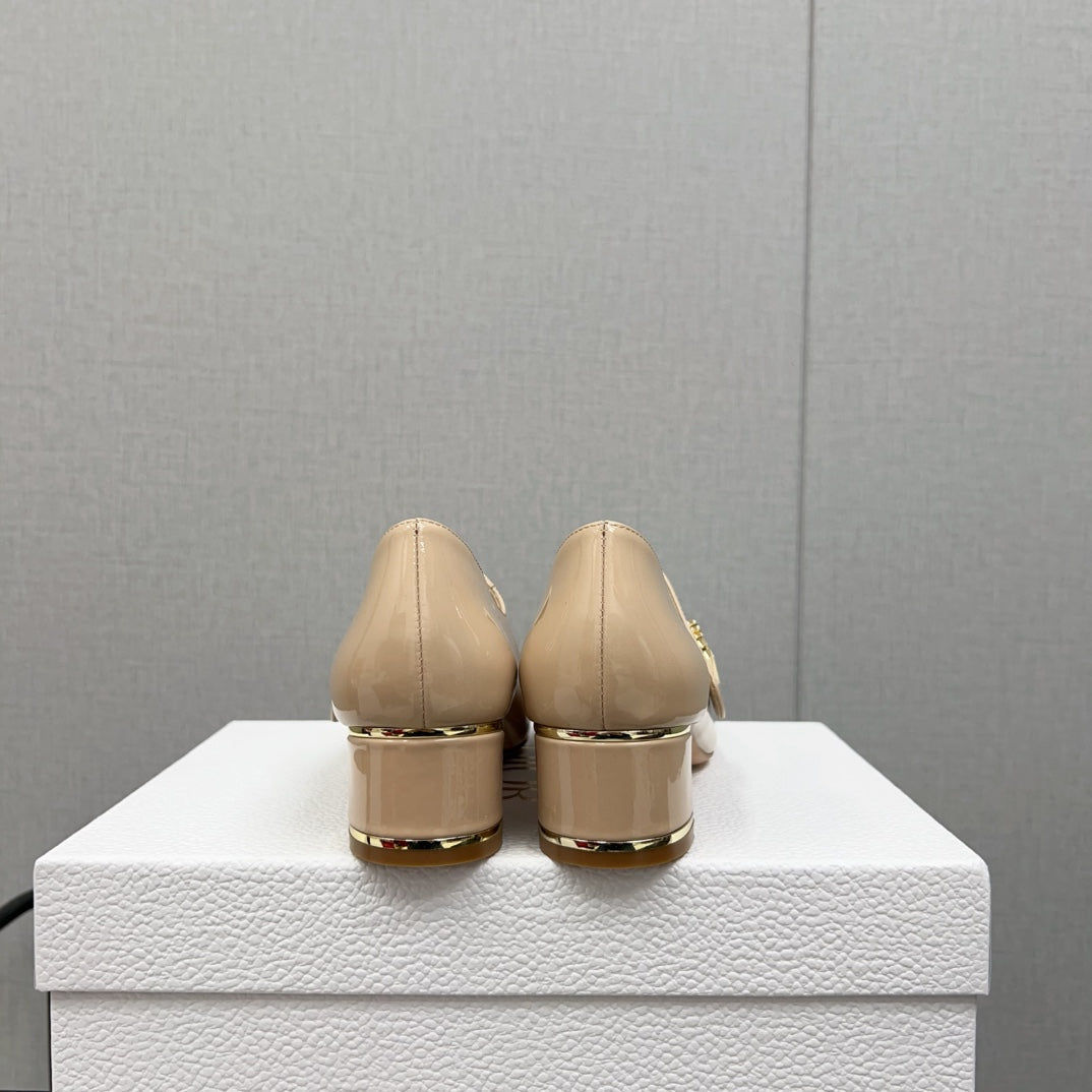 DIOR Miss DIOR Pump 45mm In Beige Pink Glossy Lambskin 995137