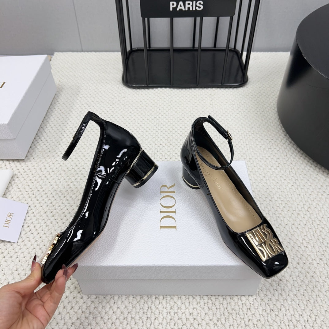 DIOR Miss DIOR Pump 45mm In Black Glossy Lambskin 995141