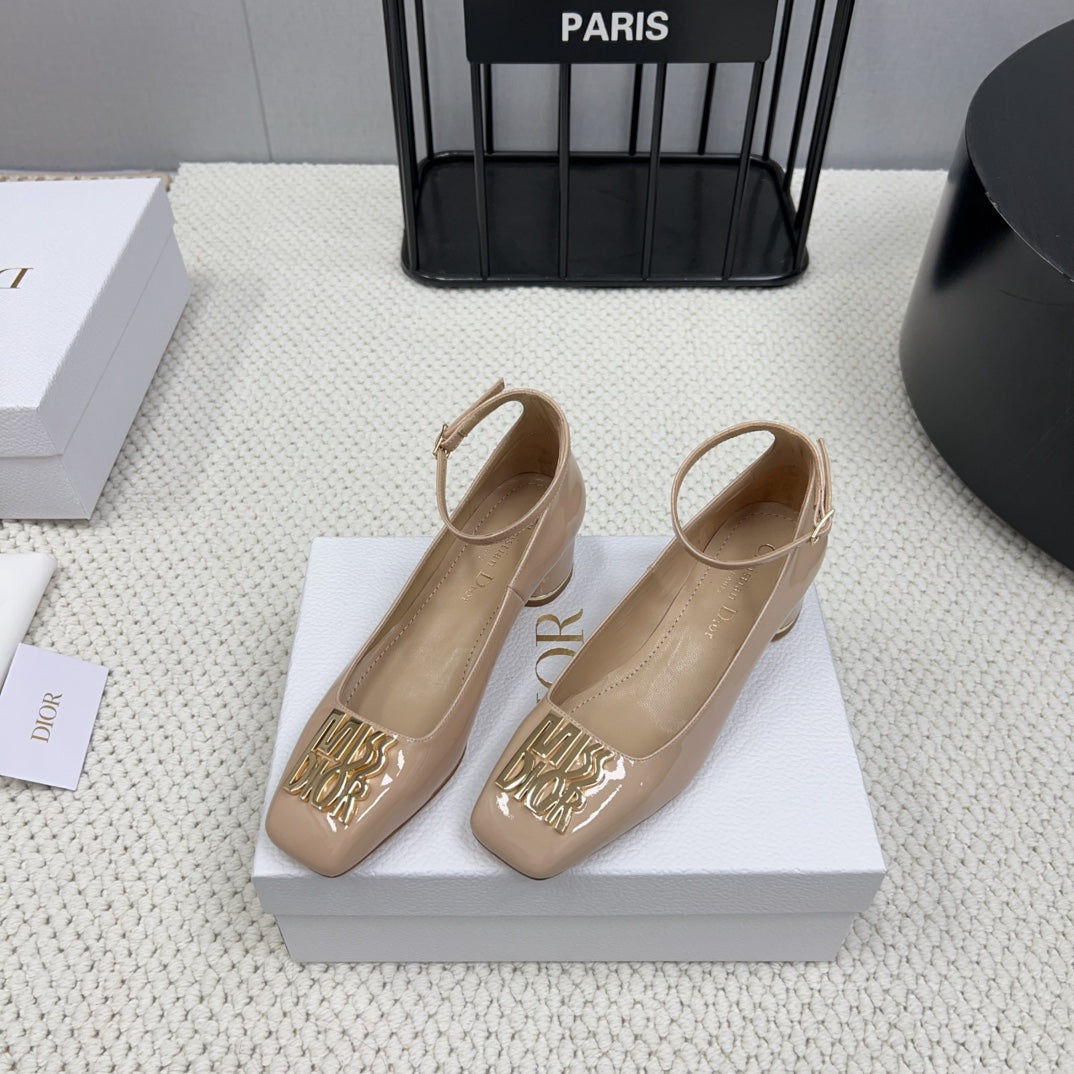 DIOR Miss DIOR Pump 45mm In Beige Pink Glossy Lambskin 995143