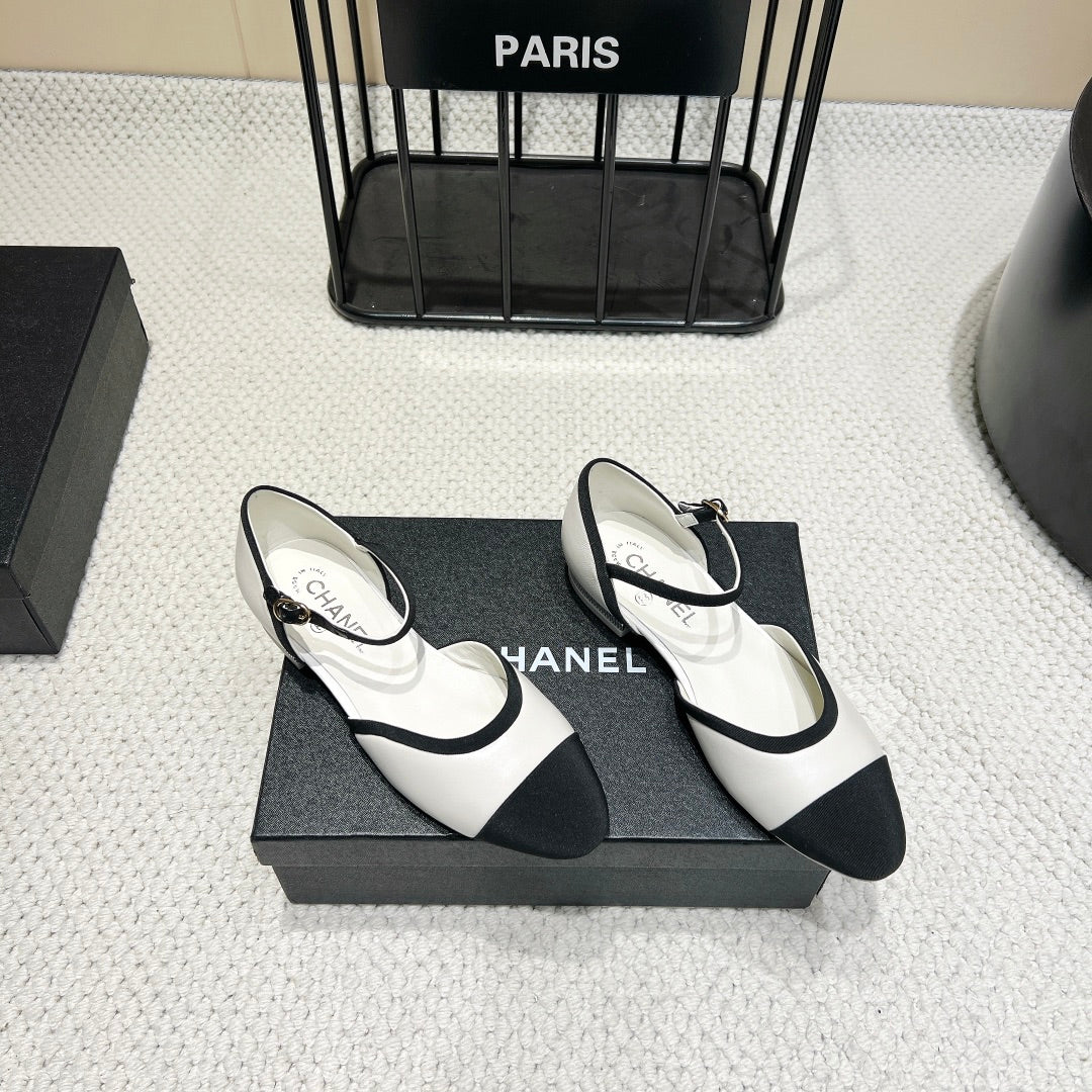 CHANEL 25 Slingback Flat Grosgrain Calfskin