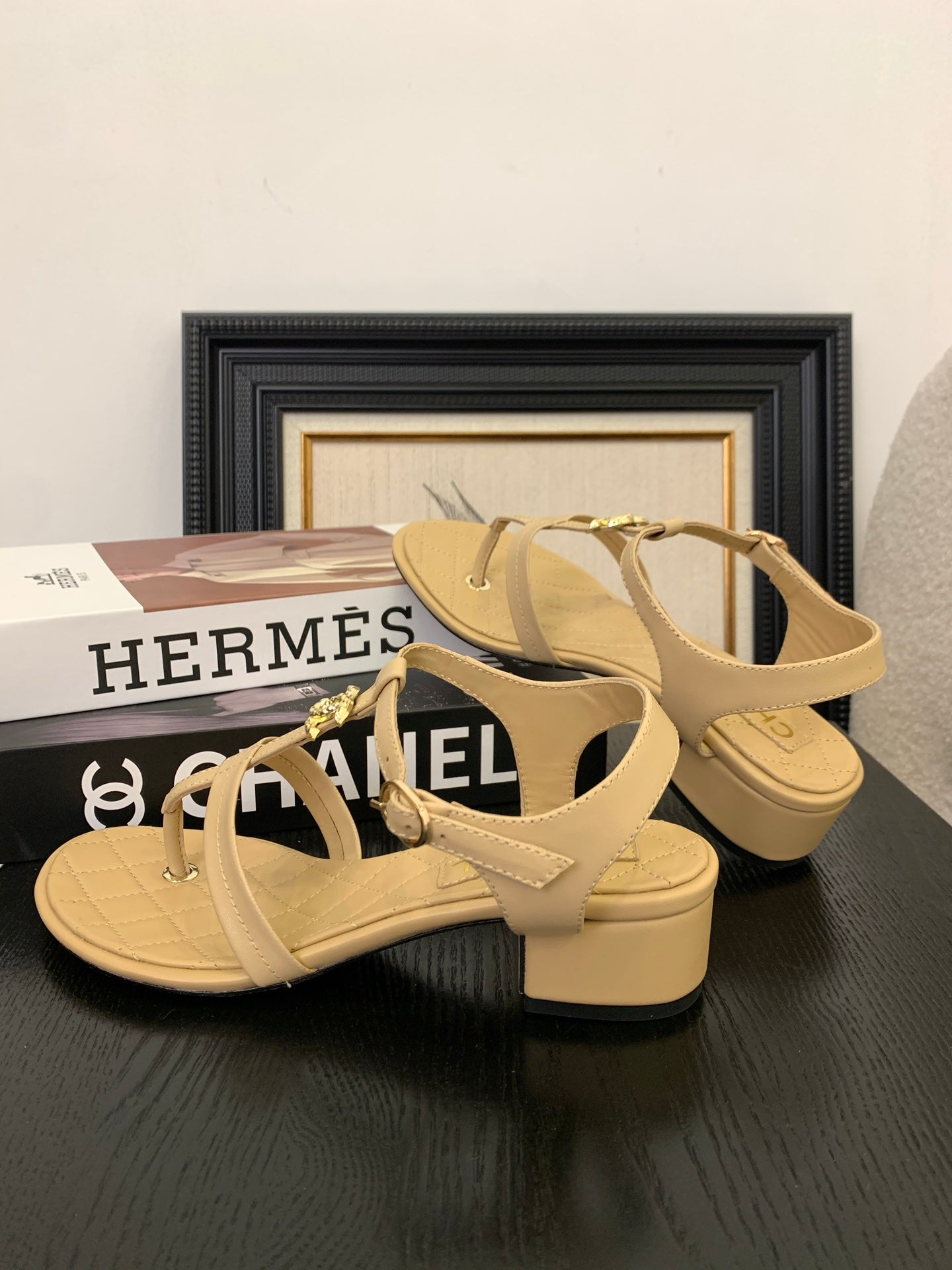 CHANEL 25 Thong Sandal Double Strap