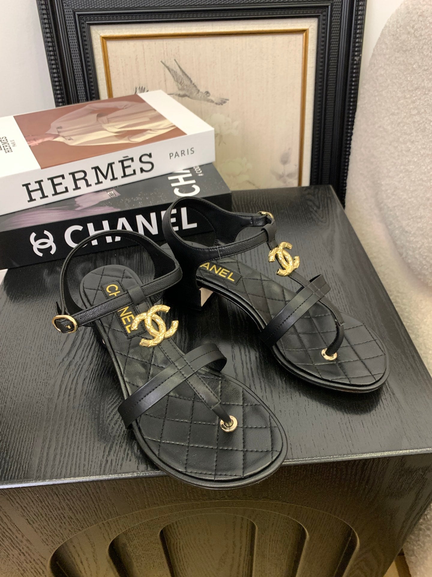 CHANEL 25 Thong Sandal Double Strap