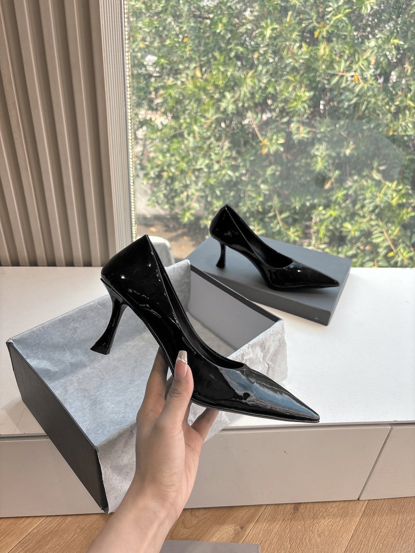 Balanciaga HIGH PUMPS IN BLACK PATENT CALFSKIN