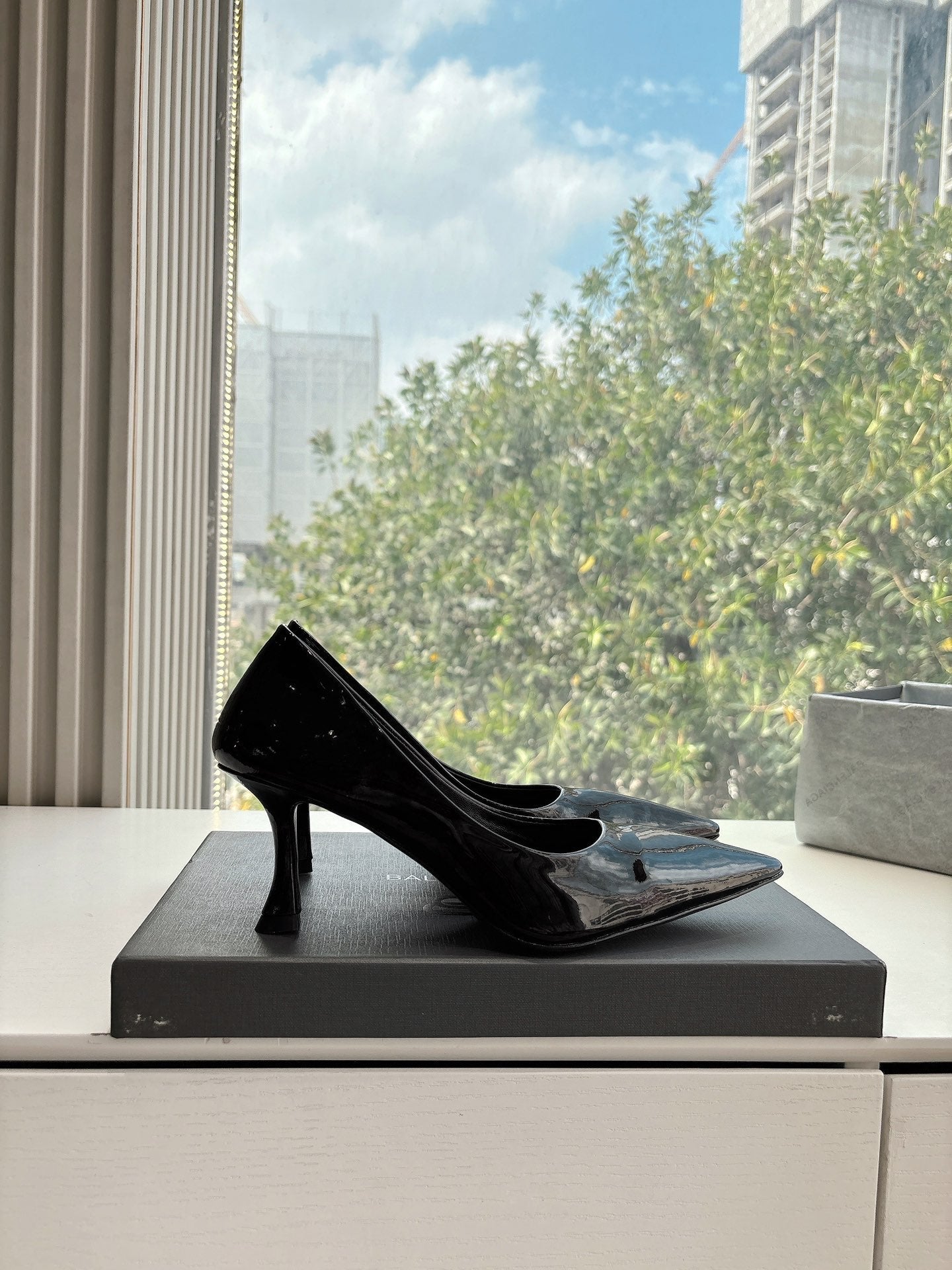 Balanciaga HIGH PUMPS IN BLACK PATENT CALFSKIN