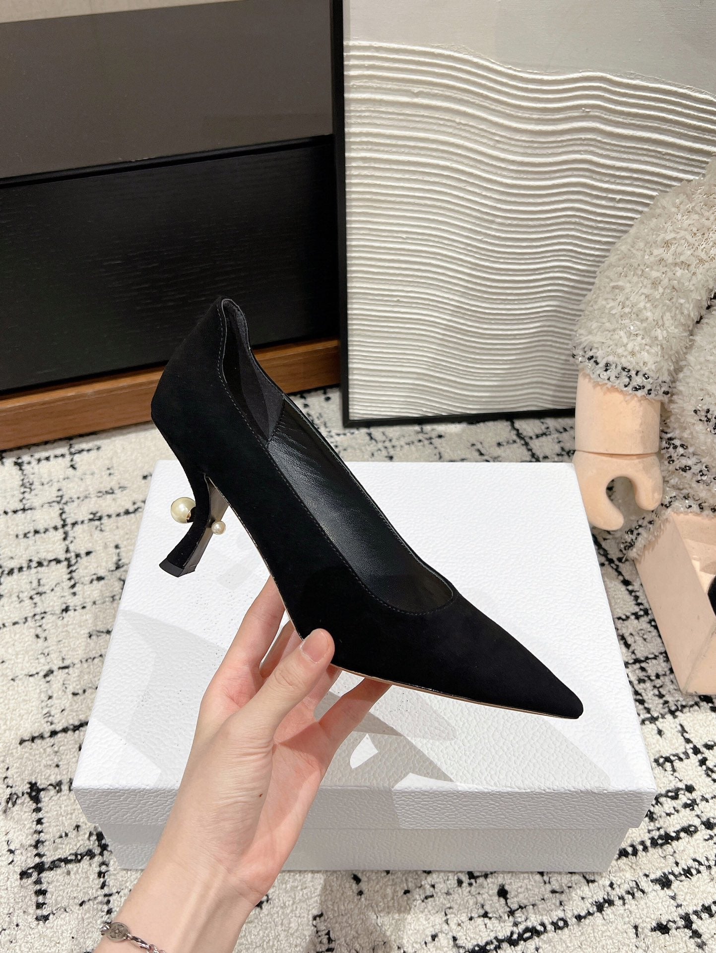 DIOR Tribales Pump Black 80mm In Black Suede 997061