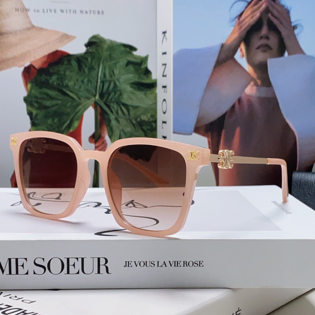 Celine TRIOMPHE SUNGLASS 497815 IN PINK CLEAR METAL