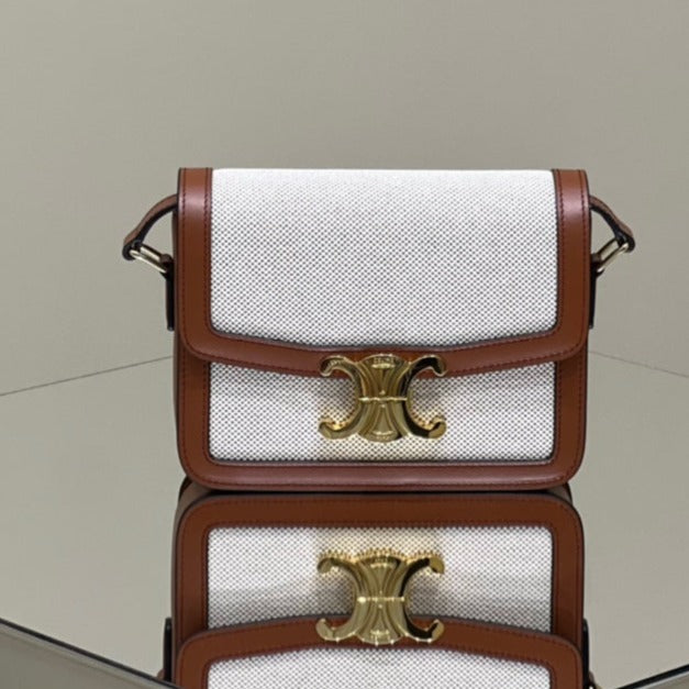 Celine CLASSIQUE TRIOMPHE 22 CALFSKIN NATURAL TAN
