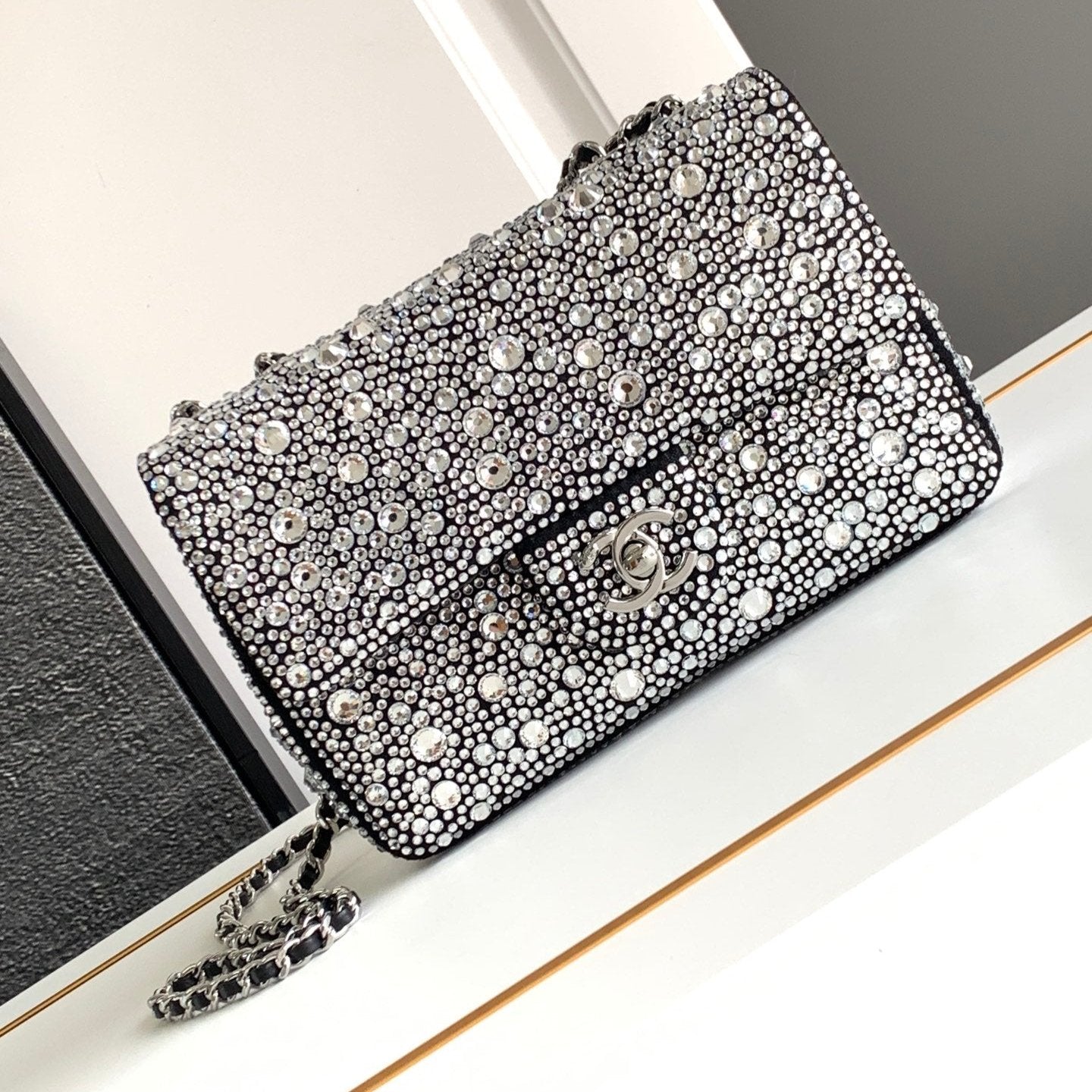 CHANEL 24S Mini Flap Bag 20cm Stone Inlaid