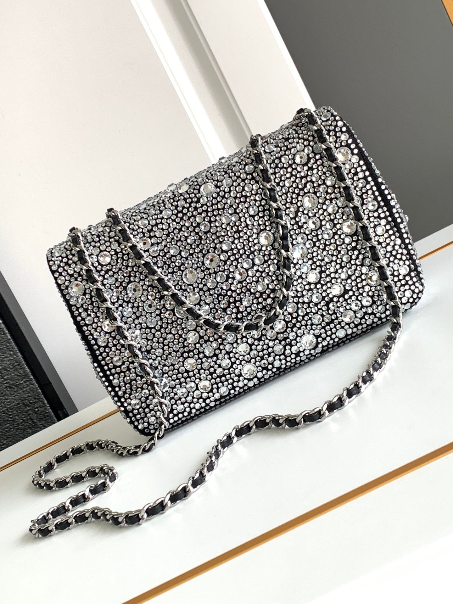 CHANEL 24S Mini Flap Bag 20cm Stone Inlaid
