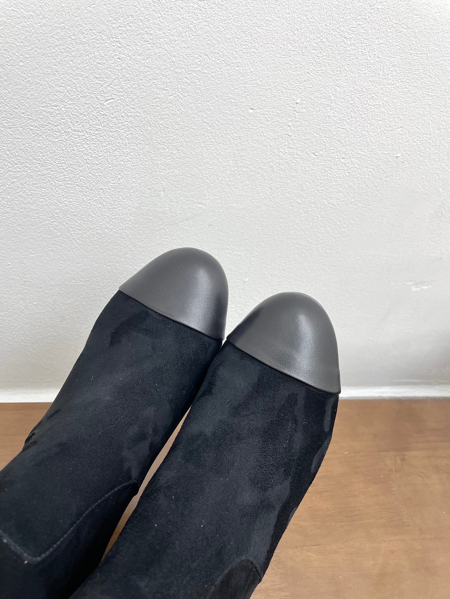 CHANEL Ankle Boots 50mm Black Suede