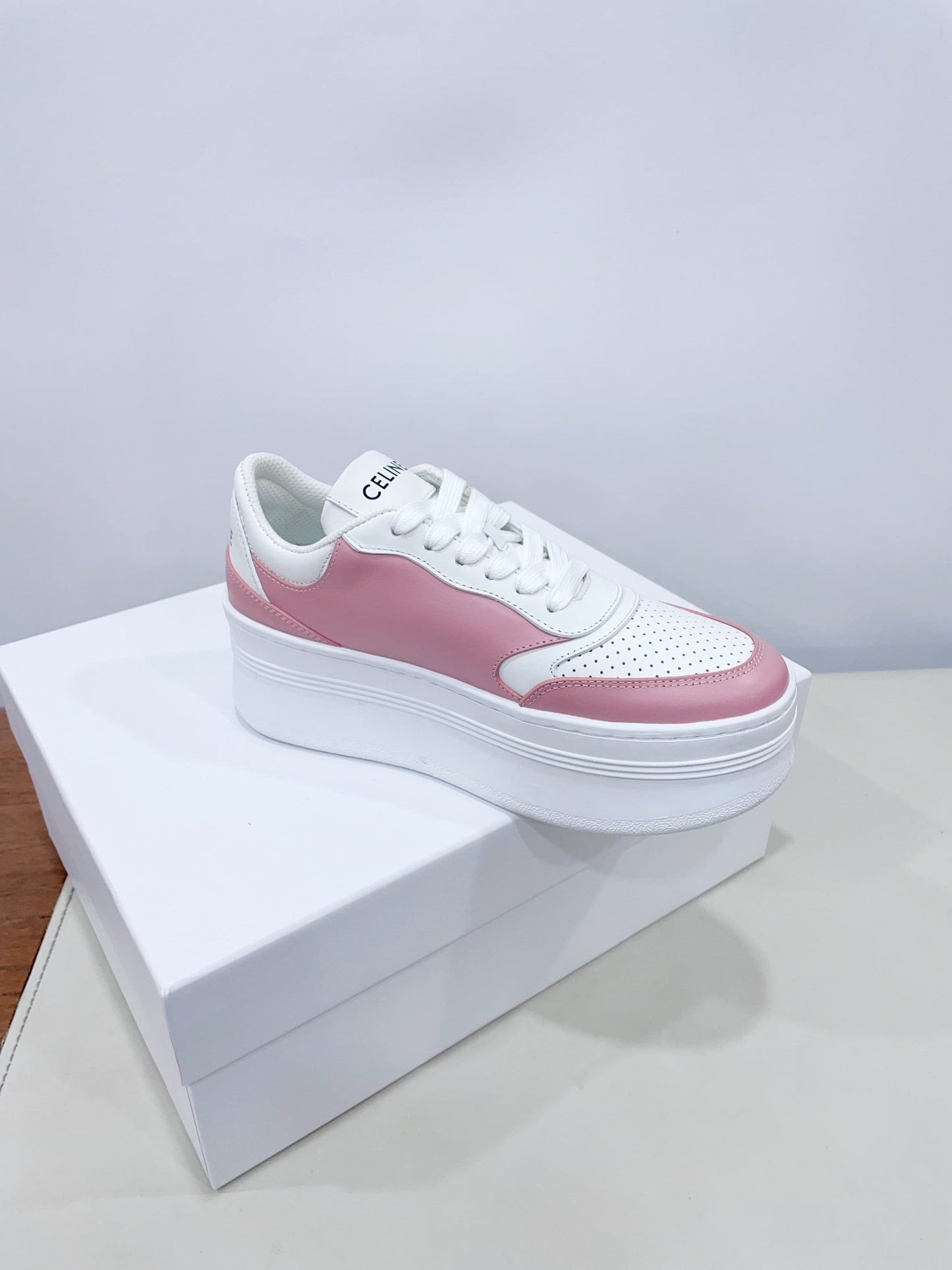 Celine CELINE 25C Block Sneaker Pink mix White Calfskin 232000