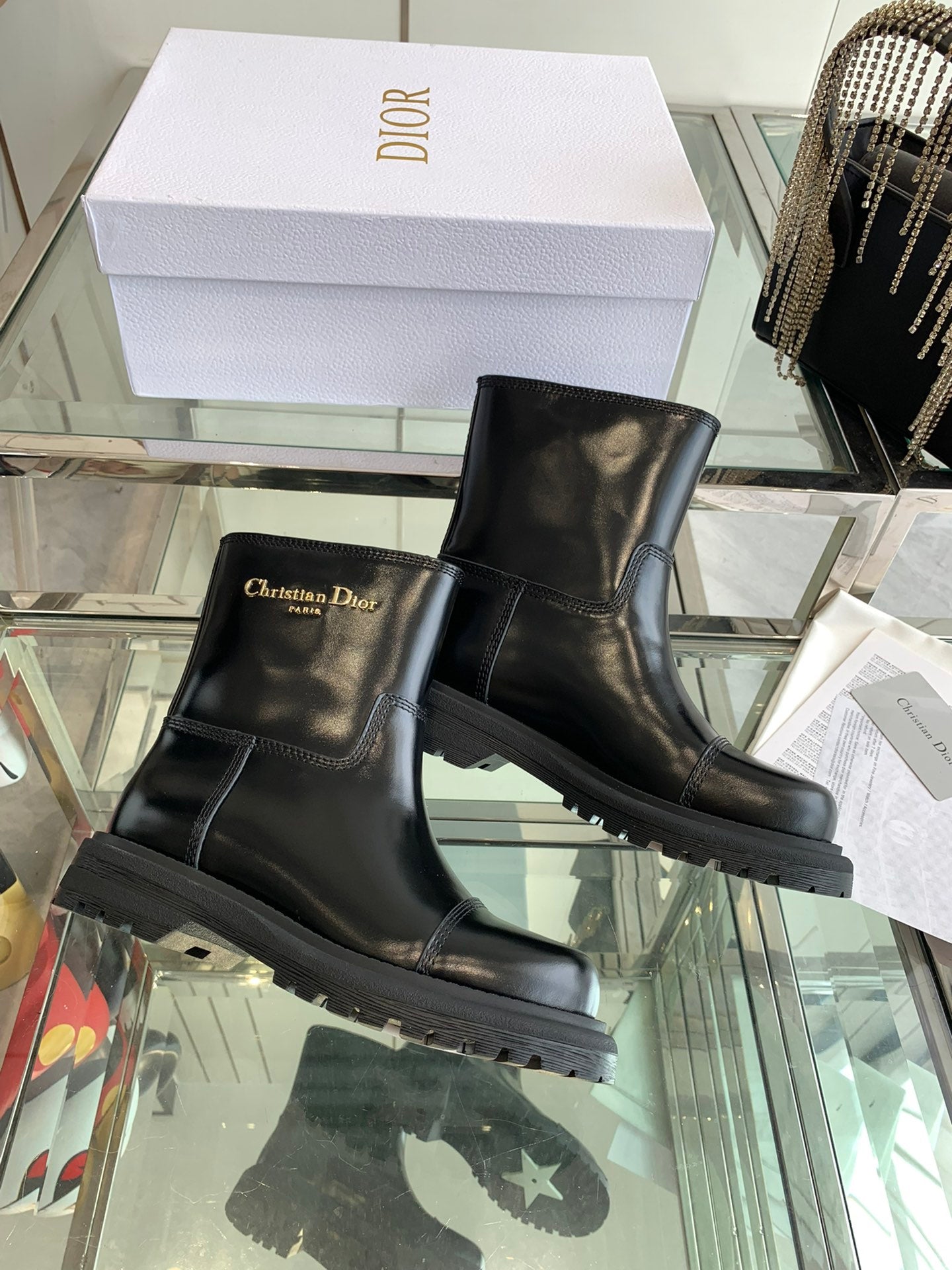 DIOR Ankle Boot Glossy Black Calfskin