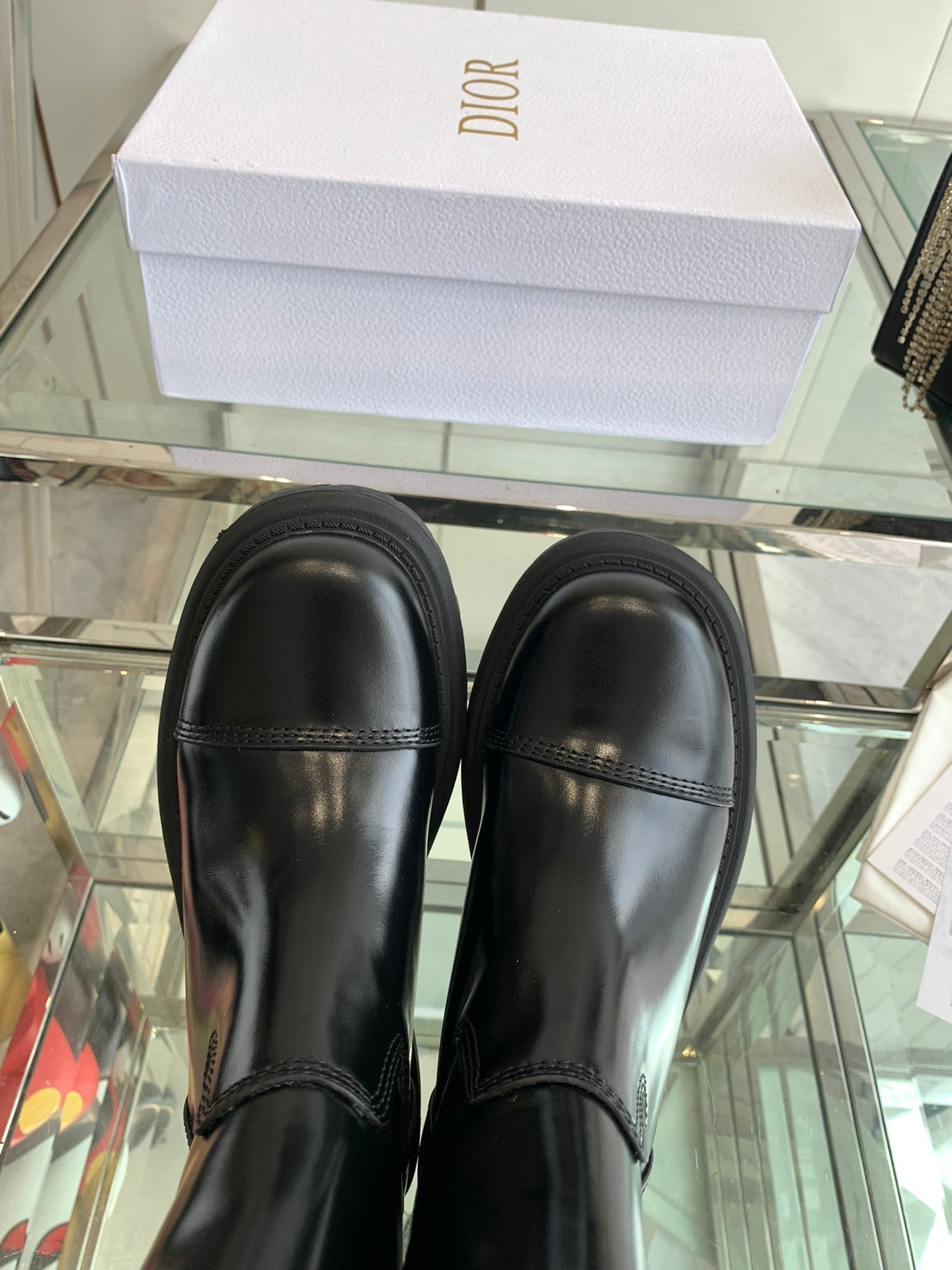 DIOR Ankle Boot Glossy Black Calfskin