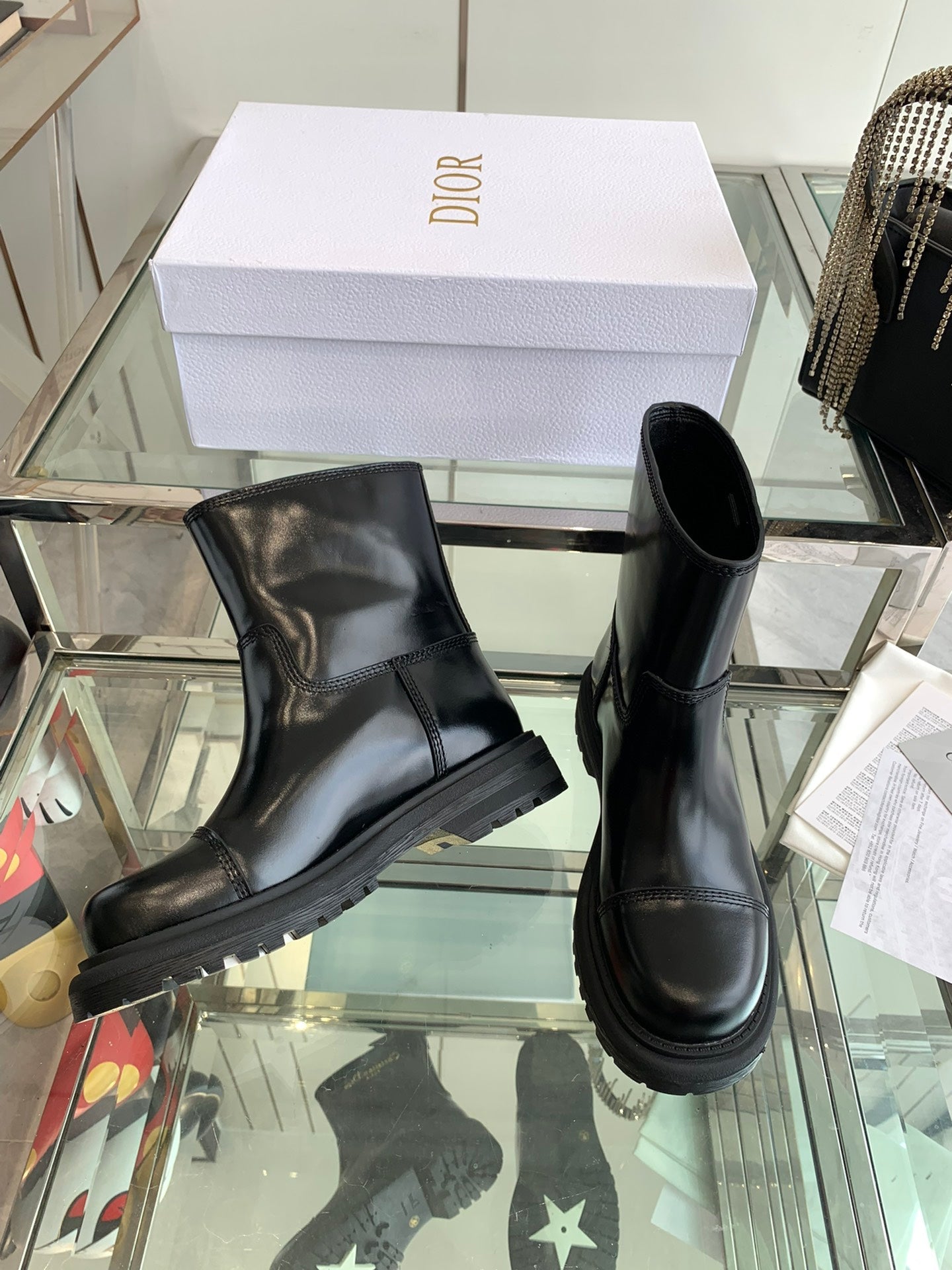 DIOR Ankle Boot Glossy Black Calfskin